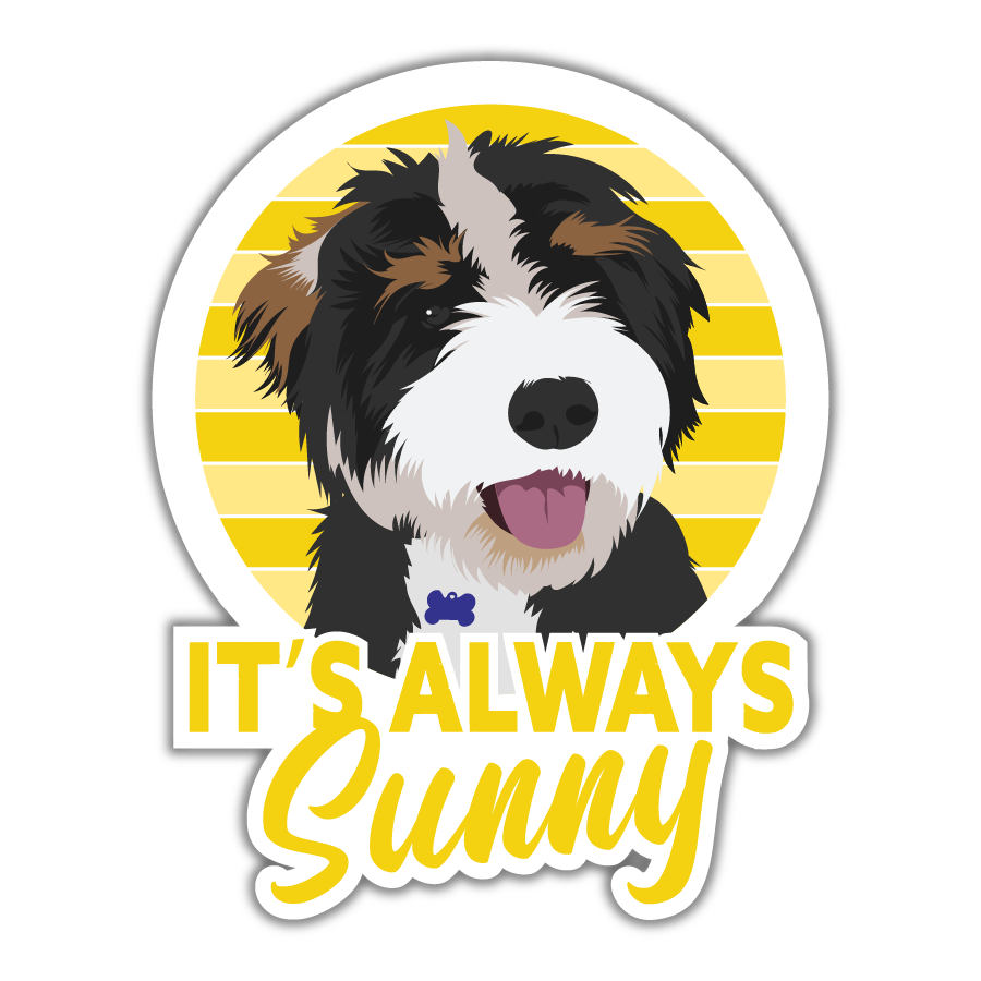 It's Always Sunny Bernedoodle Puppy Sticker/Magnet