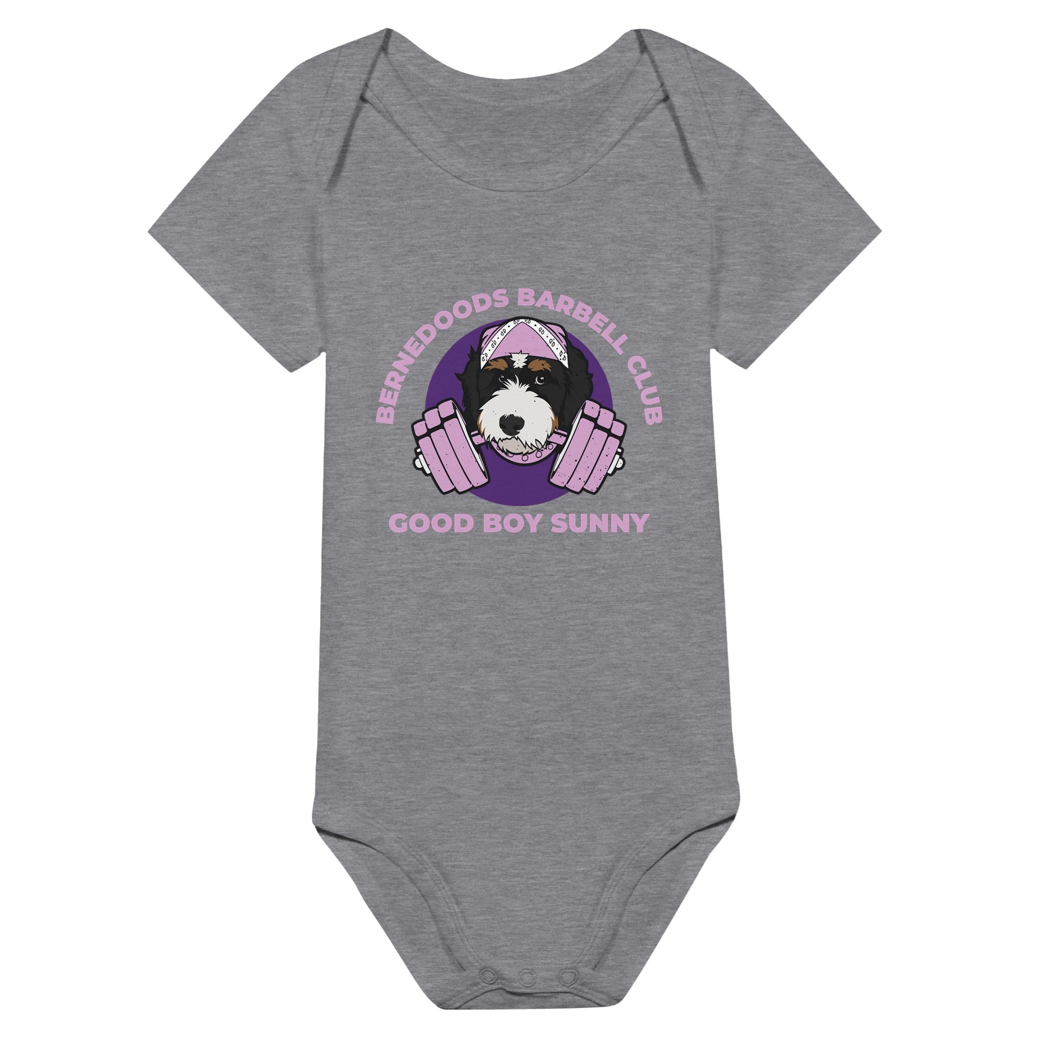 Bernedoods Barbell Club Classic Baby Short Sleeve Bodysuit